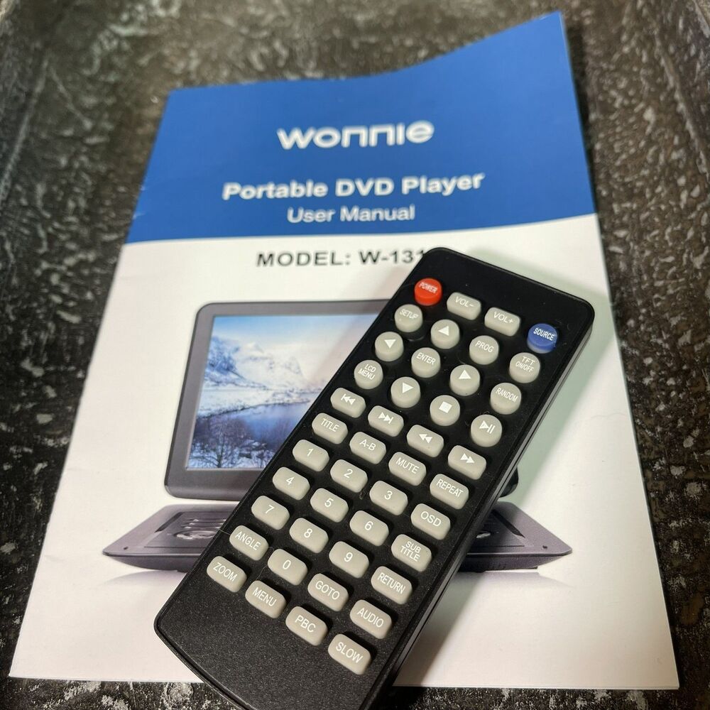 Remote Control For WONNIE W-1318BU W-US-1589B W-B150 Portable DVD Disc Player - Picture 6 of 6